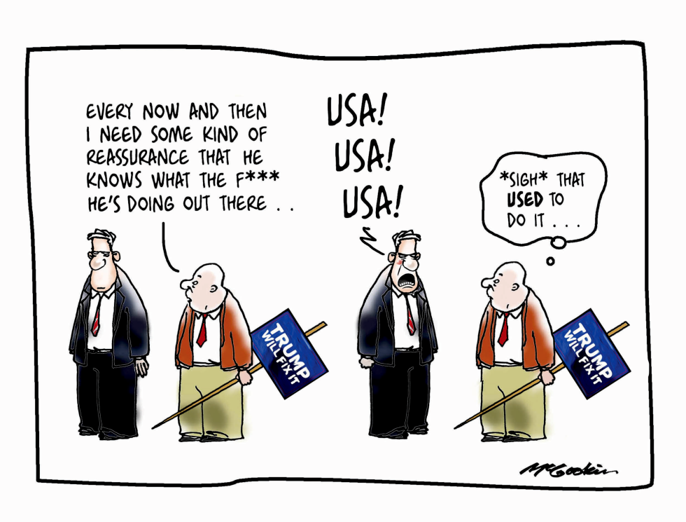 Reality bites for MAGA supporter.