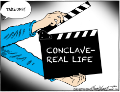 POPE FRANCIS DIES by Bob Englehart