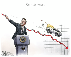TESLA SALES TANKING by Adam Zyglis