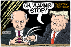 TRUMP TELLS PUTIN TO STOP by Monte Wolverton