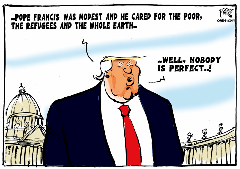 Trump and funeral of the pope