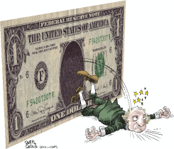 FALLING DOLLAR by Daryl Cagle