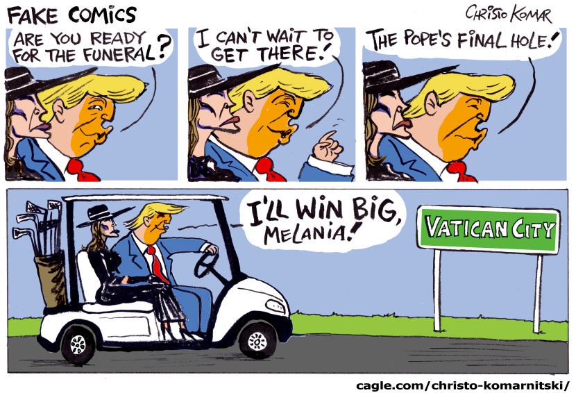 Trump goes to pope's funeral