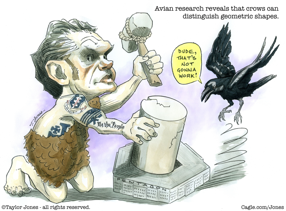Pete Hegseth and a crow
