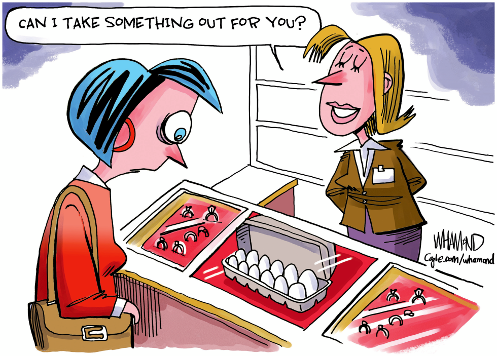 Egg Carton Takes Center Stage in Jewelry Display Amid Rising Prices