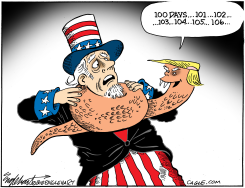 TRUMP'S FIRST 100 DAYS by Bob Englehart