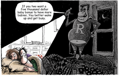 A COUPLE AWAKENED BY THE BABY BONUS IDEA by Bruce Plante