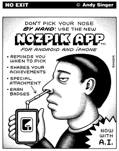 NOSE PICKING APP by Andy Singer