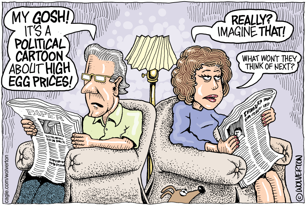 Couple Reacts to Political Cartoon on Soaring Egg Prices