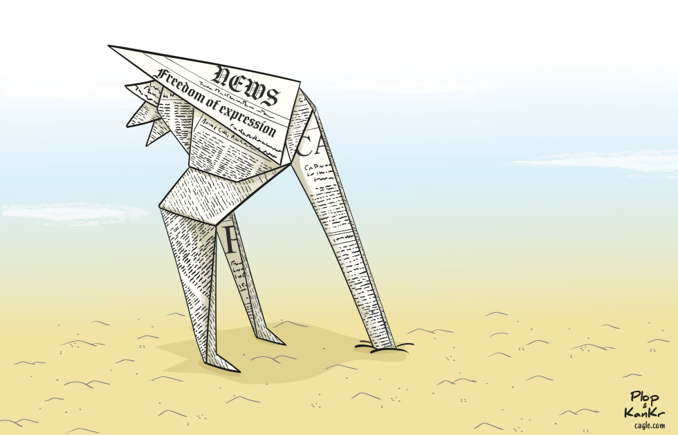 Newspaper figure embodies press freedom on World Press Freedom Day