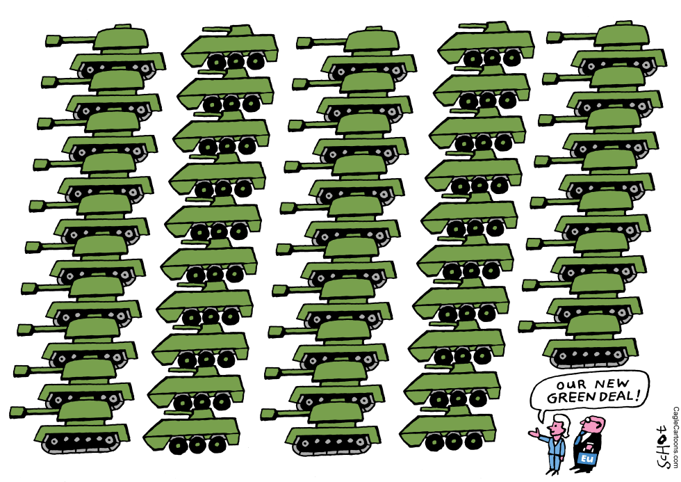 big armament and tanks the new green deal of EU