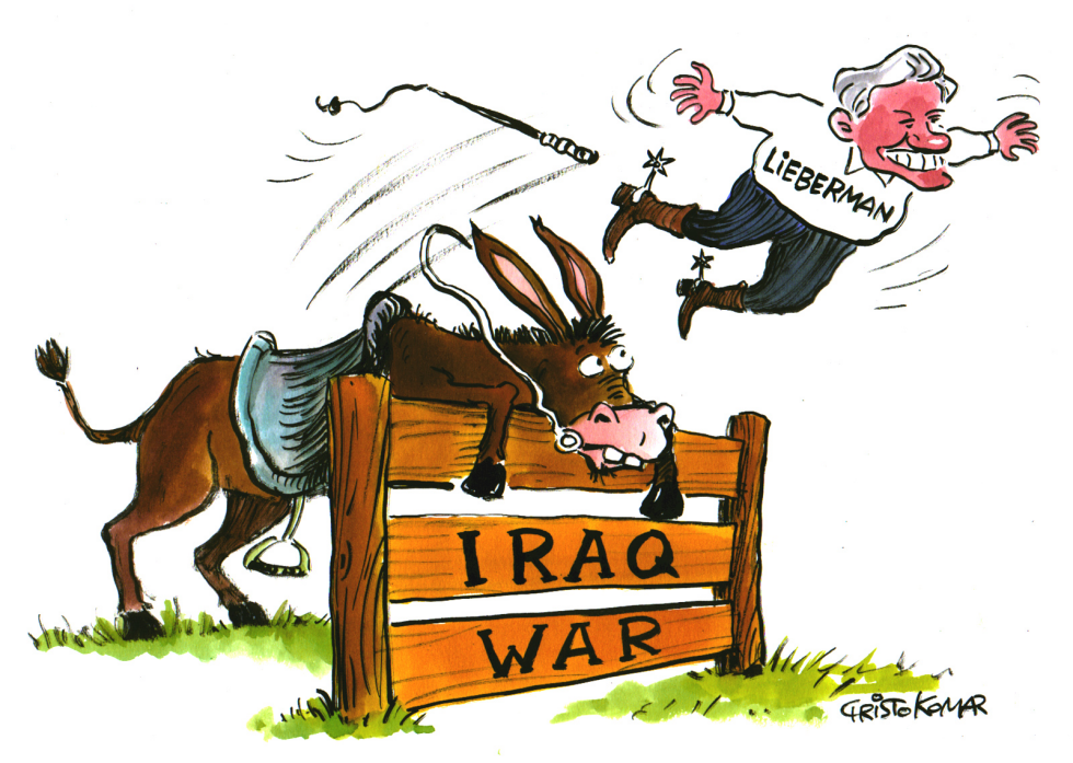 Lieberman to run alone - COLOR