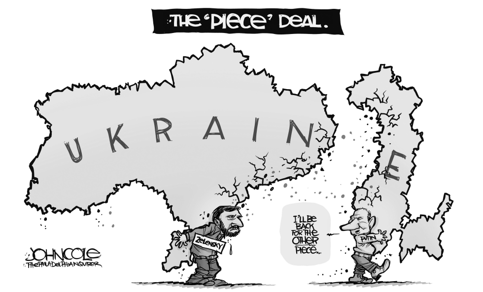 Putin Claims One Piece of Ukraine, Eyes the Rest in New Cartoon