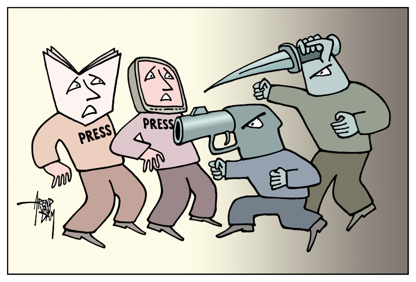 press attacked