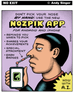 NOSE PICKING APP by Andy Singer