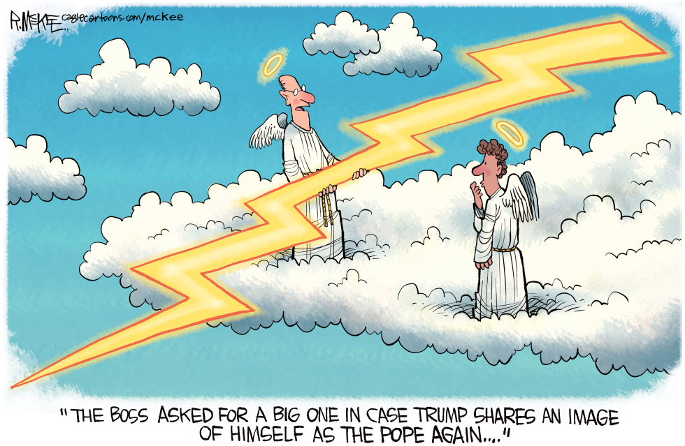 Lightning For Trump AI Pope Image