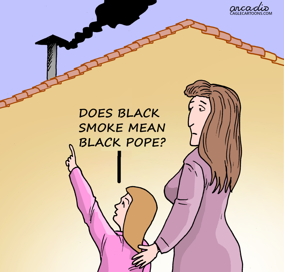 BLACK SMOKE OR WHITE SMOKE IN THE CONCLAVE.