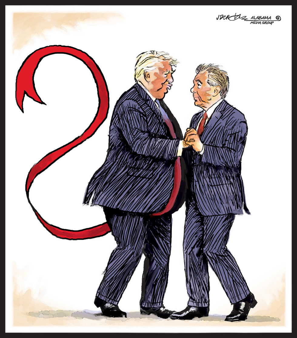 Trump Saban Dance