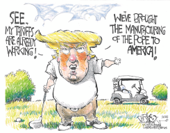 AMERICAN POPE, TARIFF FREE by John Darkow