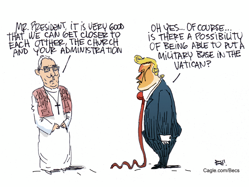 Pope Leo XIV and Donald Trump