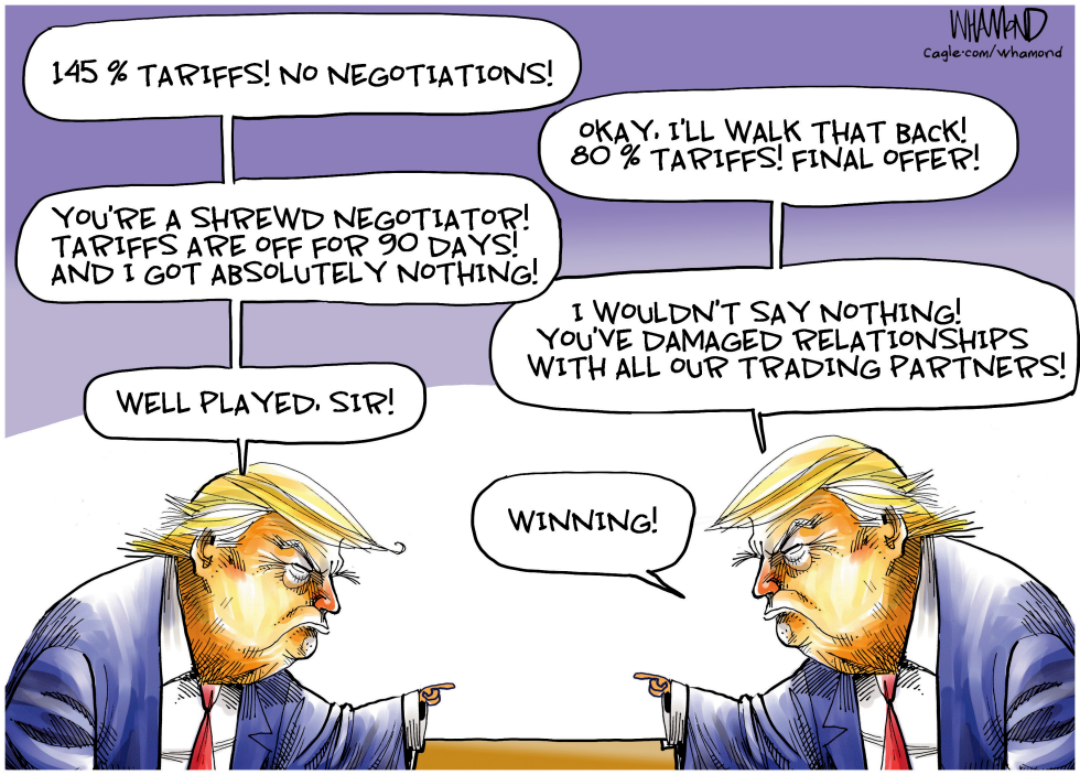 Trump negotiating with himself