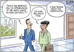 MELANIA AND CONSTITUTION MISSING by Christopher Weyant