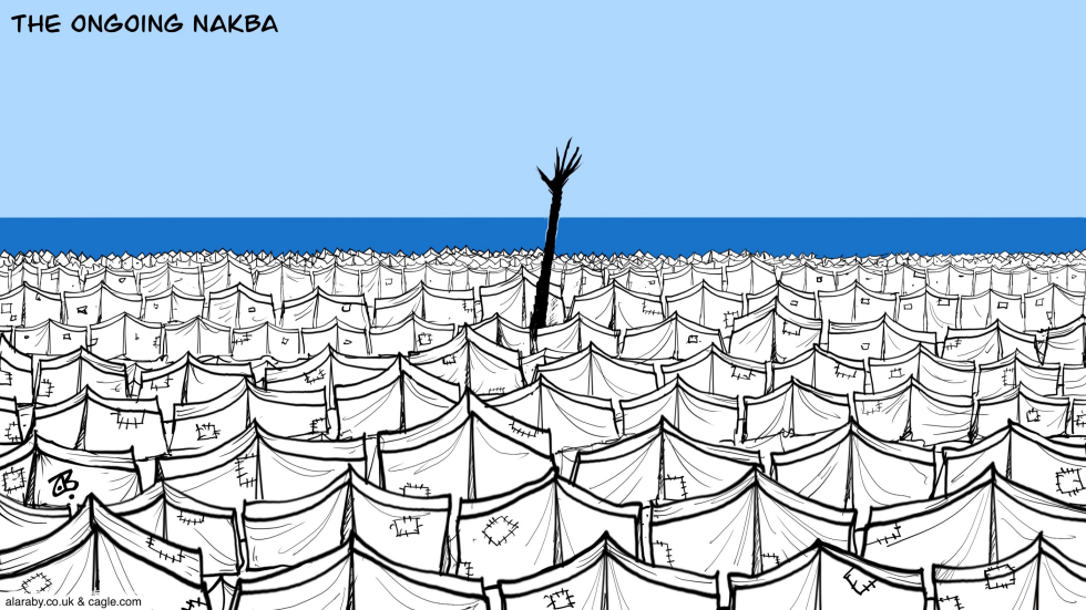 Nakba Gaza Refugees Displacement Tents Camps Sea