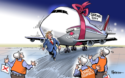 TRUMP AND QATARI GIFT by Paresh Nath