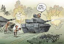 GAZA IS CRYING OUT IN HUNGER by Patrick Chappatte