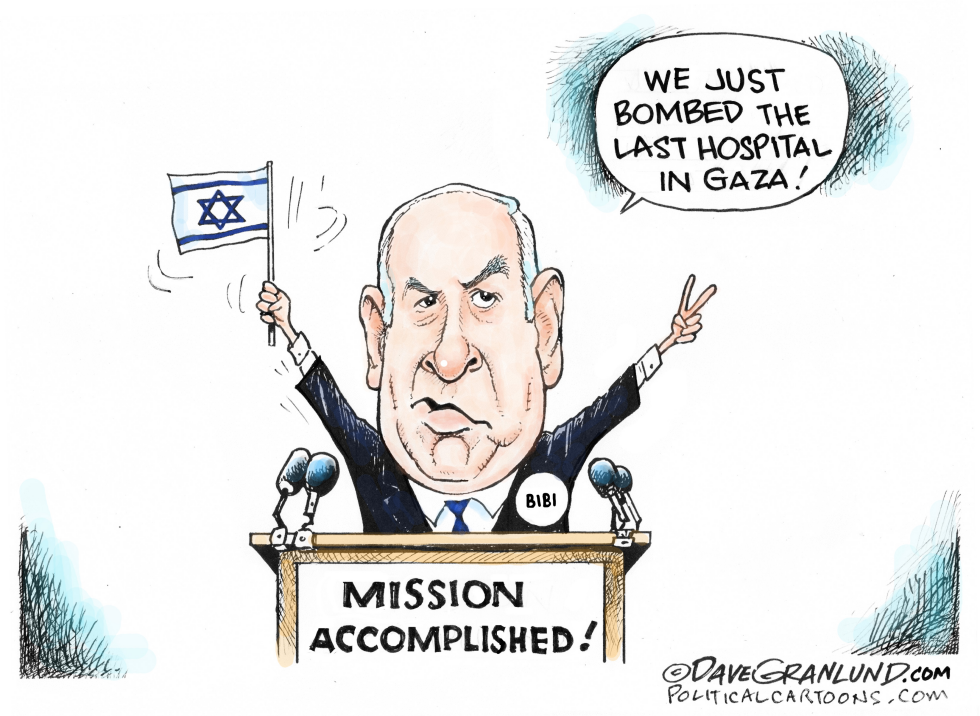 Israel bombs last Hospital in Gaza