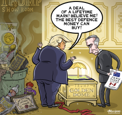 CANADA: TRUMP SHILLS GOLDEN DOME by Graeme MacKay