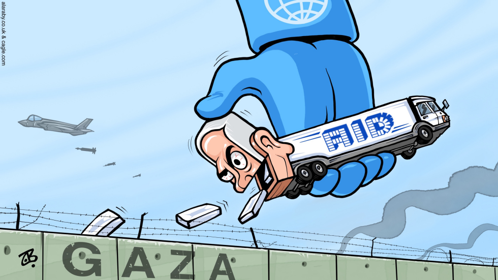 Gaza Aid Dispenser Netanyahu Israel Starvation UN