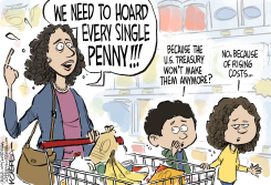 HOARDING PENNIES AND THE ECONOMY by Jeff Koterba