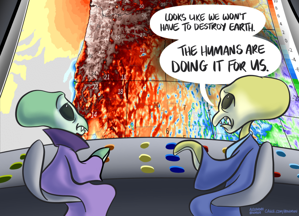 Alien Invaders' Thoughts on Climate Change