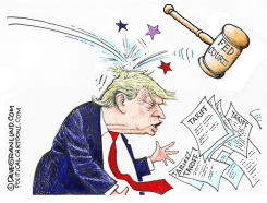 TRUMP TARIFFS AND FED COURTS by Dave Granlund