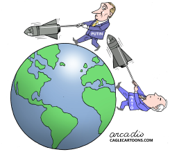 PUTIN AND NATO PARADE THEIR MISSILES by Arcadio Esquivel