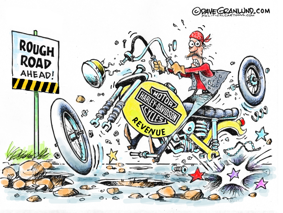 Harley Davidson revenue down 60 percent