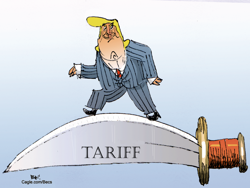 Walking on the razor's edge.