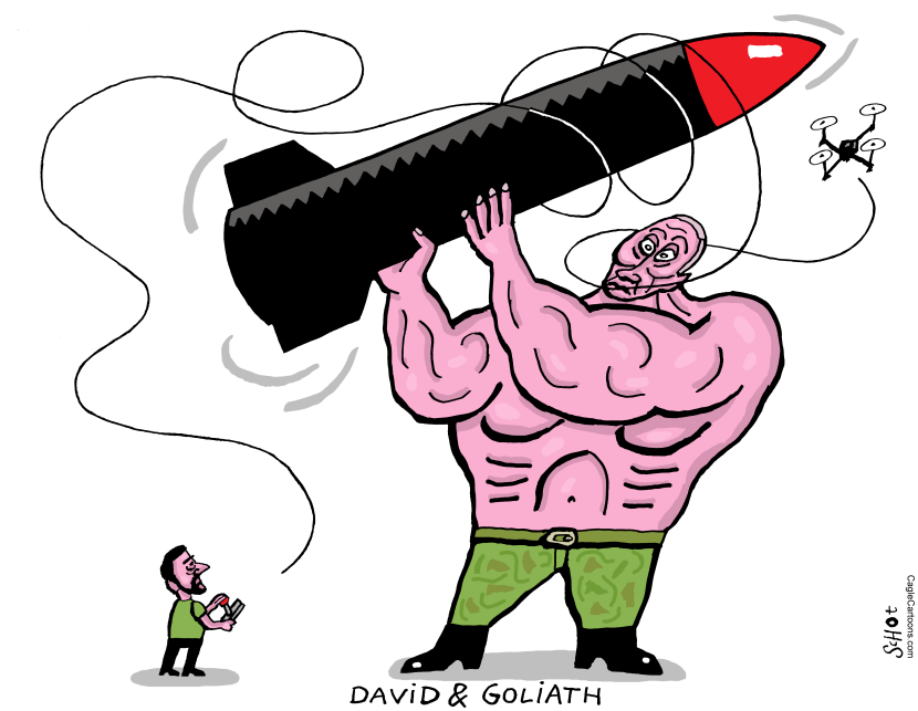 David and Goliath, drone attack on Putin