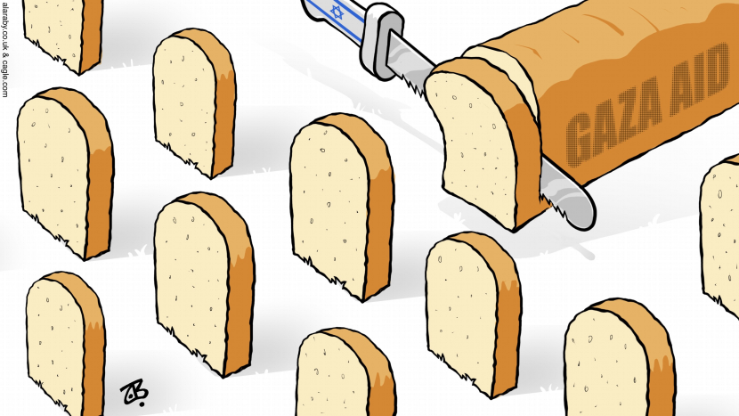 Gaza Aid Dead Bread Graves Cut RIP