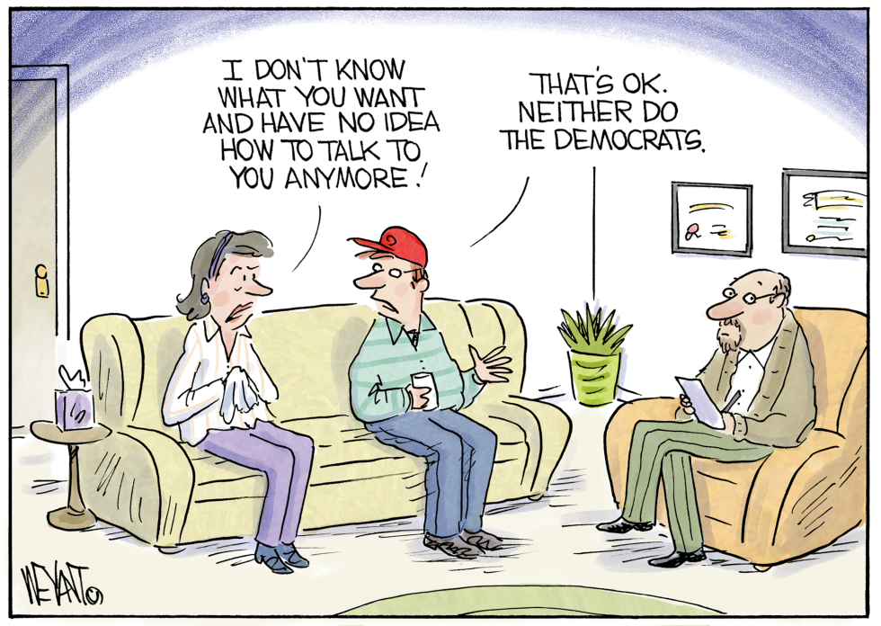 #1 DEMOCRATS' PROBLEM WITH MANOSPHERE by Christopher Weyant