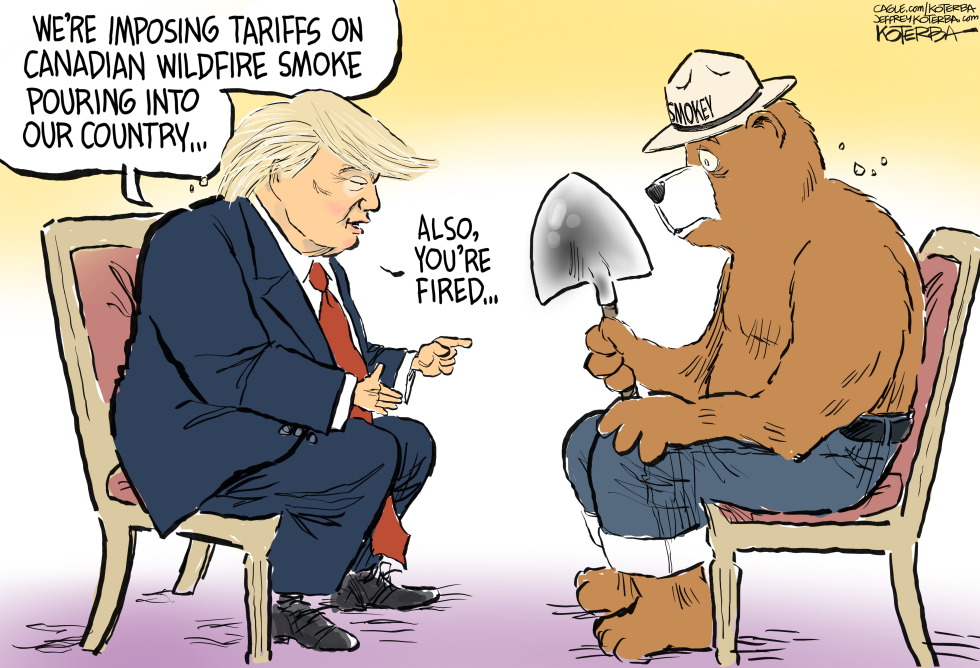#3 SMOKEY WITH A CHANCE FOR TARIFFS by Jeff Koterba