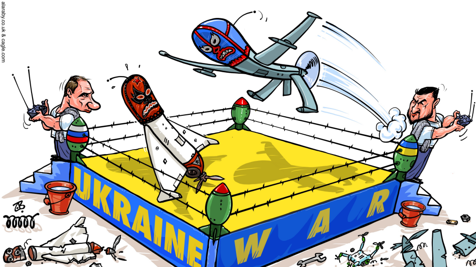 Ukraine War Russia Putin Drone Attack Wrestling
