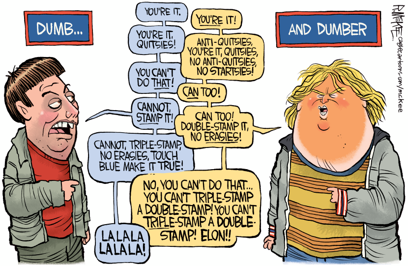 Elon and Trump Dumb and Dumber Argument