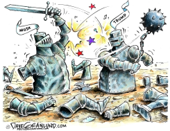MUSK VS TRUMP BATTLE by Dave Granlund