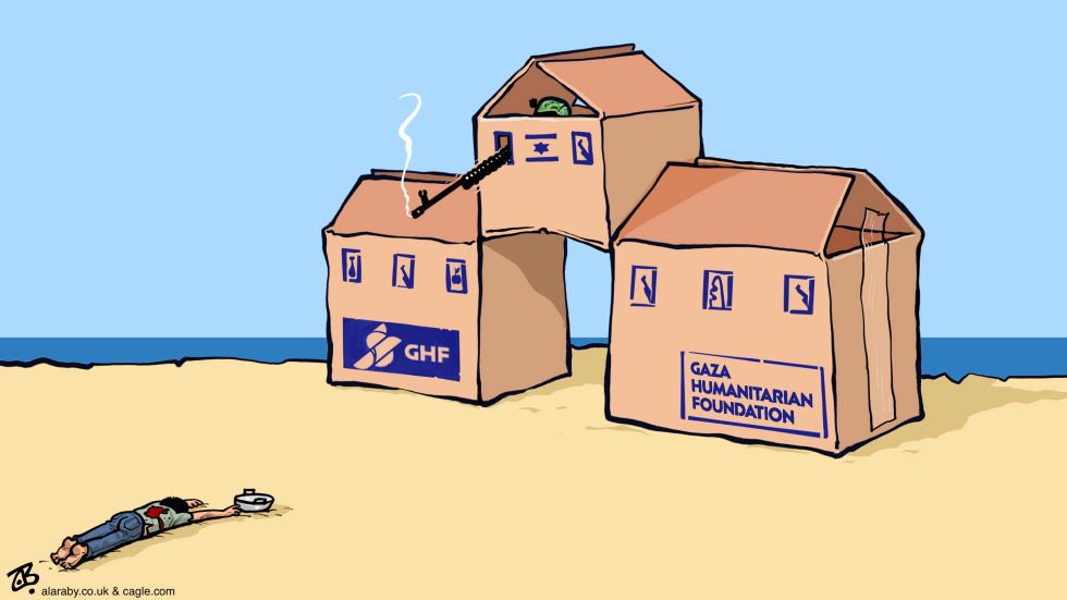 Gaza Humanitarian Foundation GHF Aid sniper Box