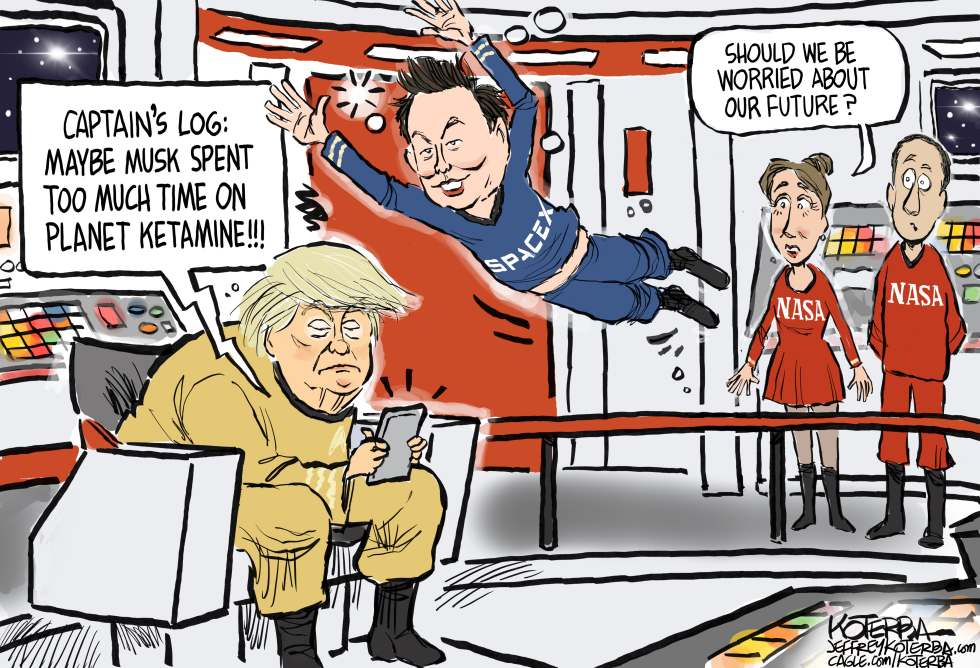 Trump and Musk on the Starship Enterprise