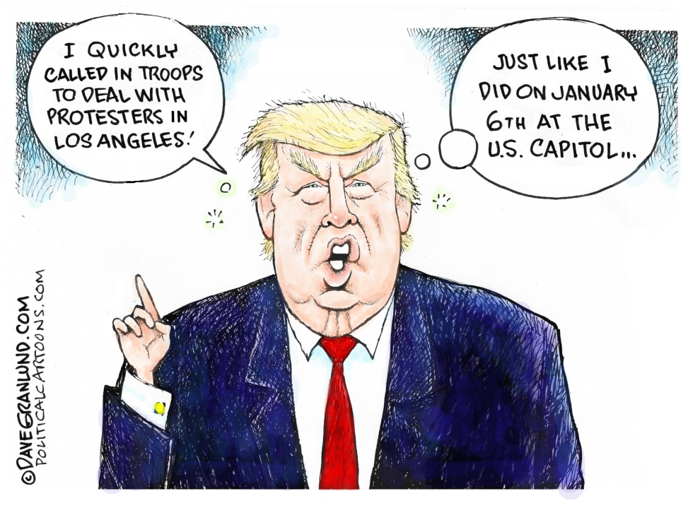 Trump and LA protesters