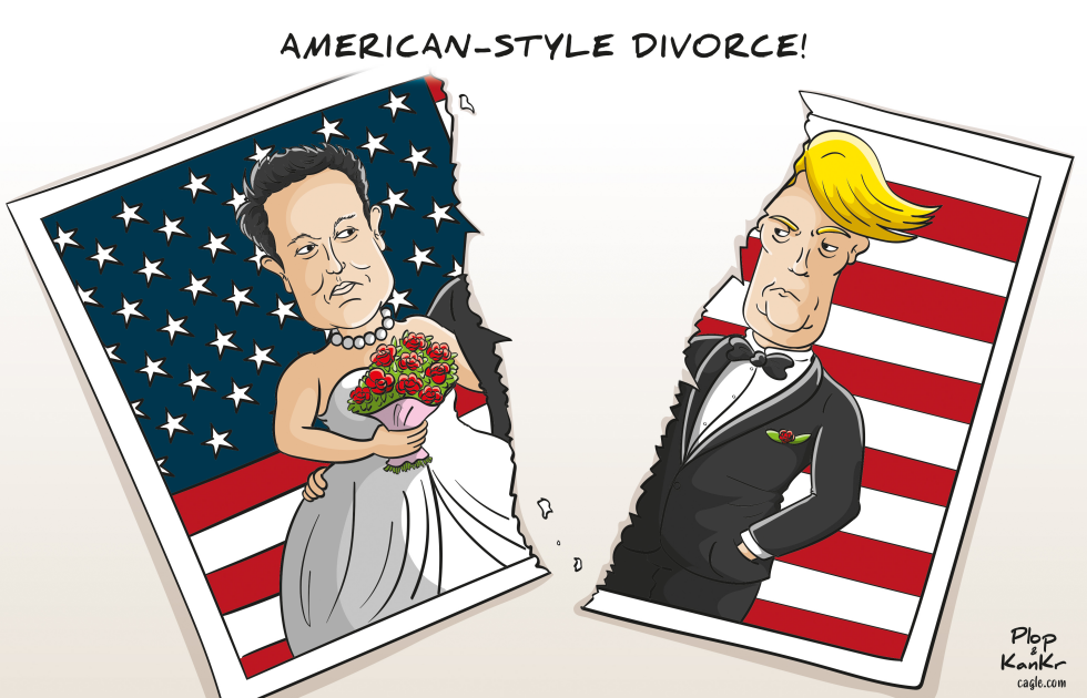 The marriage is over...