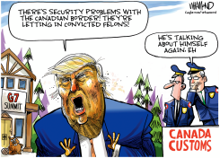 TRUMP GOES TO THE G7 SUMMIT by Dave Whamond